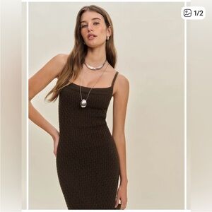 Reformation Demi Linen Cotton Sweater Dress